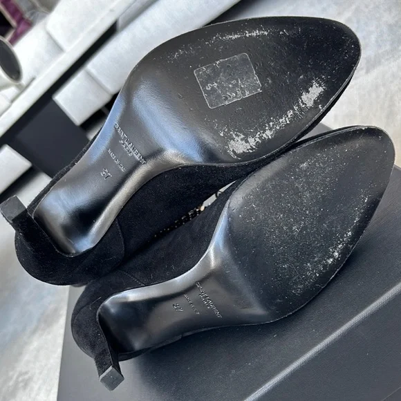 Like New - Saint Laurent Paris Boots - Black Suede - Picture 6 of 9